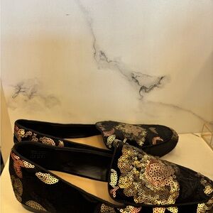 Elegant Sequin Embellished Loafers